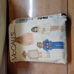 Vintage McCall's 7848 Toddlers Dress Sewing Pattern